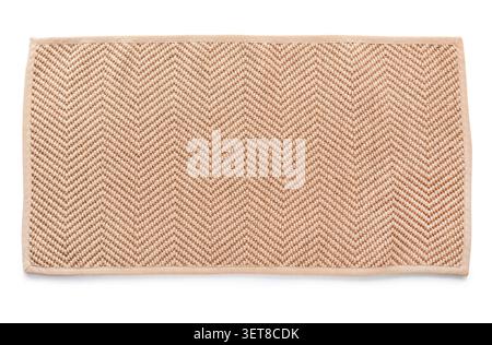 Tappeto in fibra naturale con motivo a spina di pesce, texture beige e marrone, arredamento per la casa ed elementi di design per interni Foto Stock