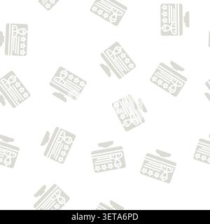 rivedere il modello senza cuciture del vettore glifo del collega. esaminare l'illustrazione del collega Illustrazione Vettoriale