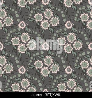 Texture floreali vintage ornate Illustrazione Vettoriale