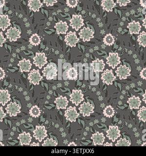 Texture floreali vintage ornate Illustrazione Vettoriale