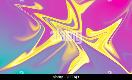 Liquido astratto che ruota in colori neon vivaci per creare una texture di sfondo dinamica Foto Stock