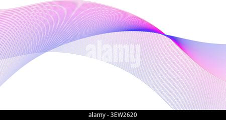 Illustrazione vettoriale di sfondo a trama d'onda colorata astratta elegante progettazione della linea di flusso sfumato Illustrazione Vettoriale
