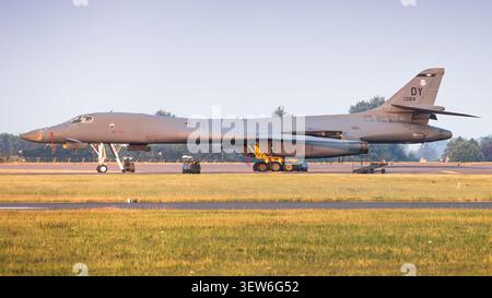 USAF Rockwell B-1B Lancer parcheggiato sulla rampa Foto Stock