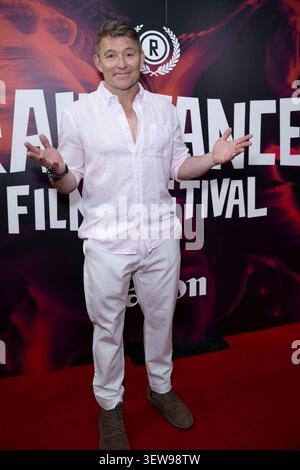 Celebrità presenti alla prima della storia di Hannah Foto Stock