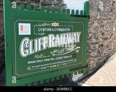 Lynton e Lynmouth Cliff Railway, Devon Foto Stock