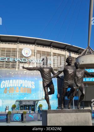Manchester, Regno Unito. Etihad Stadium fuori Colin Bell Stand, mentre Enzo Maresca viene annunciato come nuovo manager del Man City, succedendo a Pep Guardiola. Foto Stock