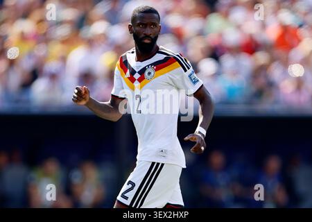 Boston, Stati Uniti. 29 giugno 2026. Antonio Rudiger della Germania che ha disputato la Coppa del mondo FIFA 2026 Round of 32 match tra Germania e Paraguay al Boston Stadium il 29 giugno 2026 a Foxborough, Massachusetts. Crediti: ALLSTAR Picture Library Ltd/Alamy Live News Foto Stock