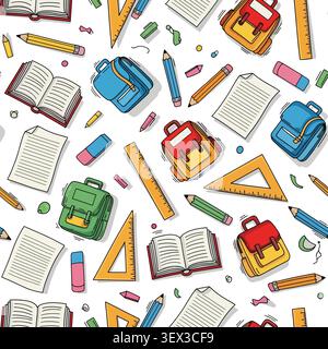 Sfondo vettoriale Back to School Illustrazione Vettoriale
