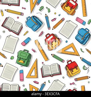 Sfondo vettoriale Back to School Illustrazione Vettoriale