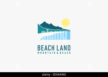 Design icona simbolo Beach Land Illustrazione Vettoriale