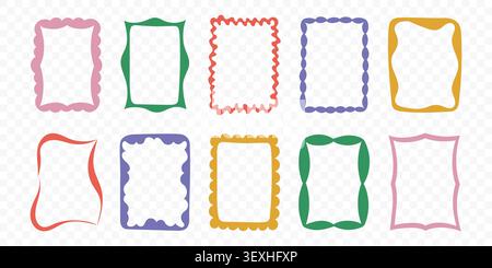 Set di cornici decorative astratte Illustrazione Vettoriale