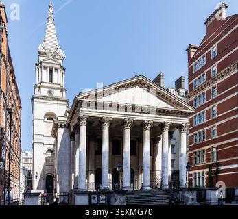 St George's Church, Hanover Square, Londra, Inghilterra, Regno Unito Foto Stock