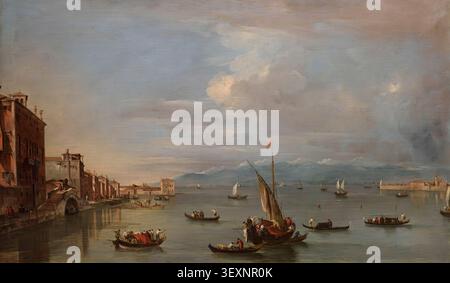 Francesco guardi (1712-1793), Venezia: Le fondamenta nuove con la laguna e l'isola di San Michele, fine 1750. Foto Stock