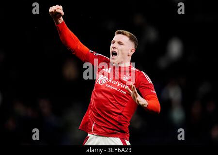 Foto del file datata 21-04-2025 di Elliot Anderson. Manchester City e Nottingham Forest hanno raggiunto un accordo per il trasferimento di Elliot Anderson, Man City ha annunciato. Data di pubblicazione: Giovedì 2 luglio 2026. Foto Stock