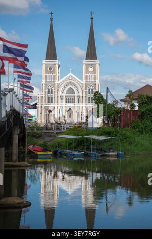 La Cattedrale della Chiesa dell'Immacolata Concezione nel centro storico della città di Chanthaburi nella parte orientale della Thailandia. Thailandia, Chanthaburi, 5 novembre Foto Stock