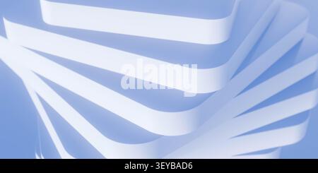 Sfondo astratto con scorrimento blu e bianco Foto Stock