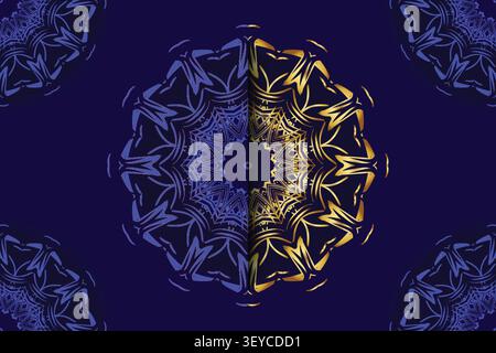 sfondo geometrico mandala arabesco di lusso Illustrazione Vettoriale