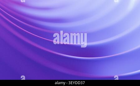 Rendere 3D astratto di uno sfondo ondulato viola con onde morbide. Foto Stock
