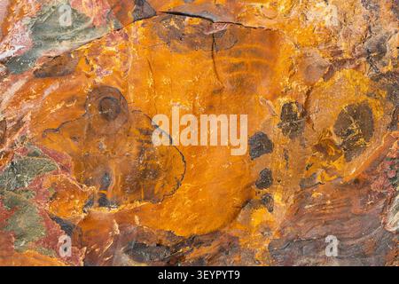 sfondo di minerali naturali - superficie di paesaggio naturale roccia di jasper primo piano Foto Stock