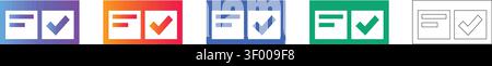 Verified Task UI Icon Collection vol 28780 Illustrazione Vettoriale