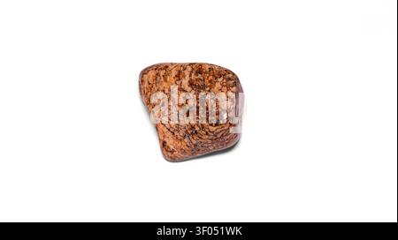 Immagine di calcedonia al quarzo jasper pietra rovesciata sfondo bianco isolato Foto Stock