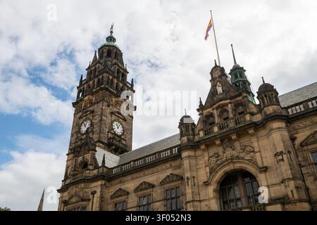 Sheffield Town Hall, South Yorkshire, Inghilterra Foto Stock