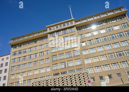 Casa 1, Museo della Stasi, Normannenstraße, Lichtenberg, Berlino, Germania Foto Stock