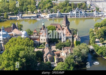 Panorama panoramico di Budapest con il centro storico della città Foto Stock