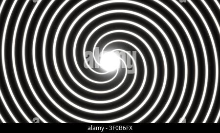 Il motivo a spirale presenta cerchi concentrici che creano un effetto di luce. Il design attira l'occhio verso il centro, formando un'immagine dinamica. Questo Foto Stock