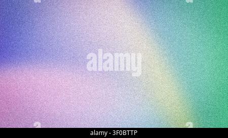 Sfondo astratto 4K granuloso con sfumature morbide di lilla, verde menta e azzurro cielo, con una texture di rumore sfocata, perfetto per wallpaper creativi e banner Foto Stock