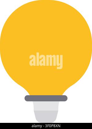 Icona della lampadina, Elettricità, Energia, Idea, Innovazione Illustrazione Vettoriale