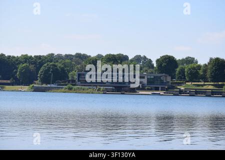 Lago artificiale Bütgenbacher See in Belgio Foto Stock