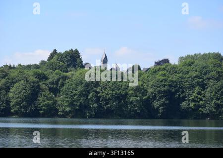 Lago artificiale Bütgenbacher See in Belgio Foto Stock