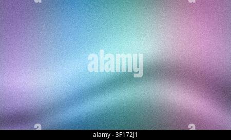 Sfondo astratto 4K granuloso con gradienti e onde sfocate morbide di ciano, blu, viola e lavanda. Elegante sfondo testurizzato ideale per la creatività moderna Foto Stock