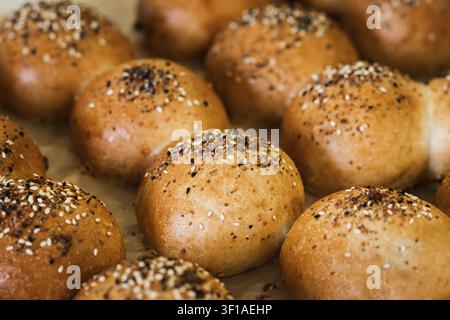 Panini con impasto naturale di grano con cospargoli Foto Stock