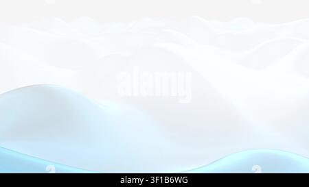 Linee di curva a onde blu sfondo rendering 3D Foto Stock