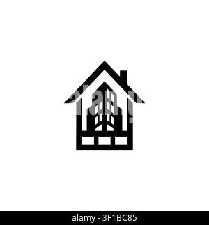 Logo professionale di edificio residenziale Illustrazione Vettoriale