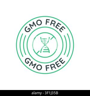 Logo di etichetta senza OGM Illustrazione Vettoriale