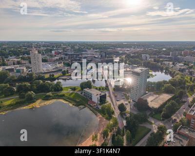 Vista aerea di Tartu, Estonia Foto Stock