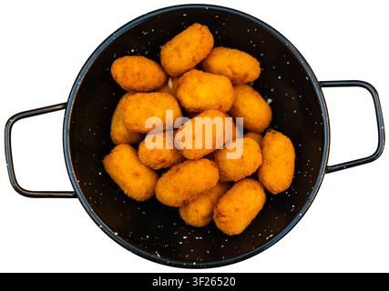 Crocchette di patate - purè di polpette di patate impanate e fritte in profondità, servite con salsa Foto Stock