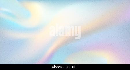 Sfondo ologramma sfumato rosa, texture iridescente liquida. Sfondo sfumato foglio blu. Effetto carta cielo astratto di motivo olografico, superficie nacre 3d Illustrazione Vettoriale