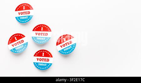 Ho votato oggi, elezioni americane 2020 patrioti pulsanti Foto Stock