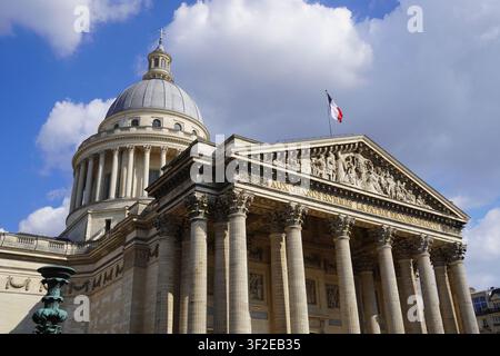 Vista ravvicinata del Mausoleo del Panthéon, Parigi, Francia Foto Stock