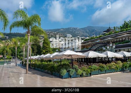 Ristorante in Place de Casino, Monte Carlo, Monaco Foto Stock
