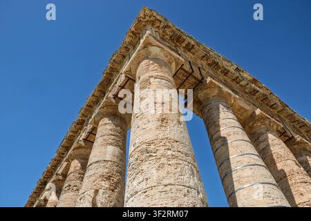 Tempio di Segesta, Segesta, Sicilia, Italia Foto Stock