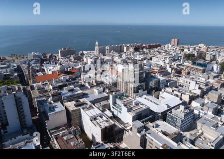 Vista aerea dell'architettura di Montevideo, Uruguay Foto Stock