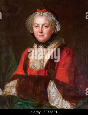 Marie Leszczynska (1703-1768), Regina consorte di Francia, ritratto ad olio di Circle of Francois Hubert Drouais, prima del 1775 Foto Stock