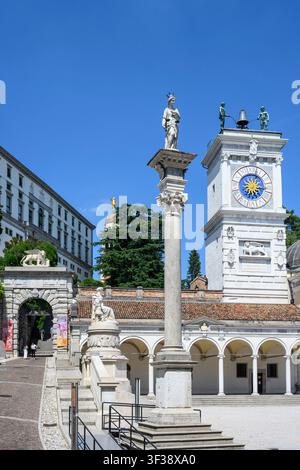La Loggia e Tempietto di San Giovanni in Piazza della Libertà, Udine, Nord Italia, Foto Stock
