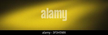 Ampio sfondo astratto granuloso giallo oro nero con texture vibrante per banner tecnologico moderno Foto Stock