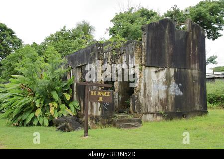 vecchia prigione giapponese a Saipan Foto Stock